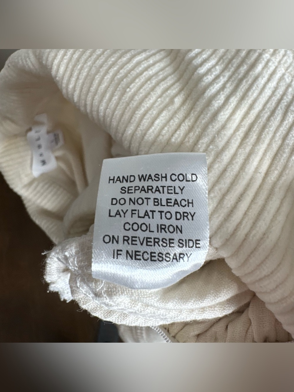Mable Cream Corduroy Long Sleeve Collared‎ Jumpsuit Utility Neutral Size Large - Picture 11 of 11